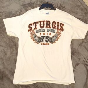 Vintage Sturgis Rally tee. White Sturgis tee short-sleeve tee. 2015